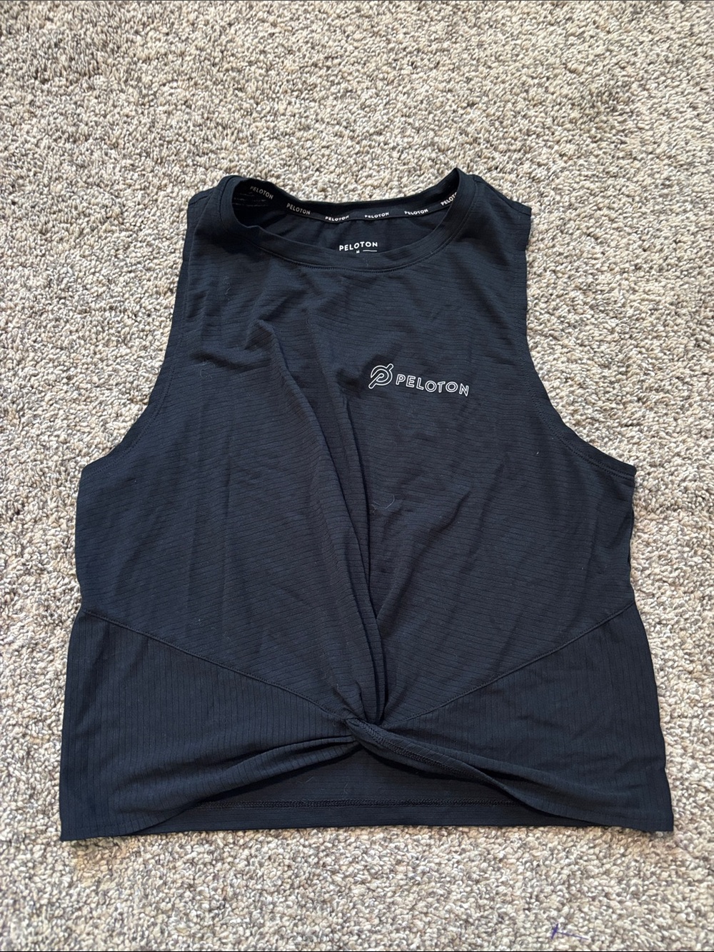 Peloton Black Twist-Knot Workout Tank size medium